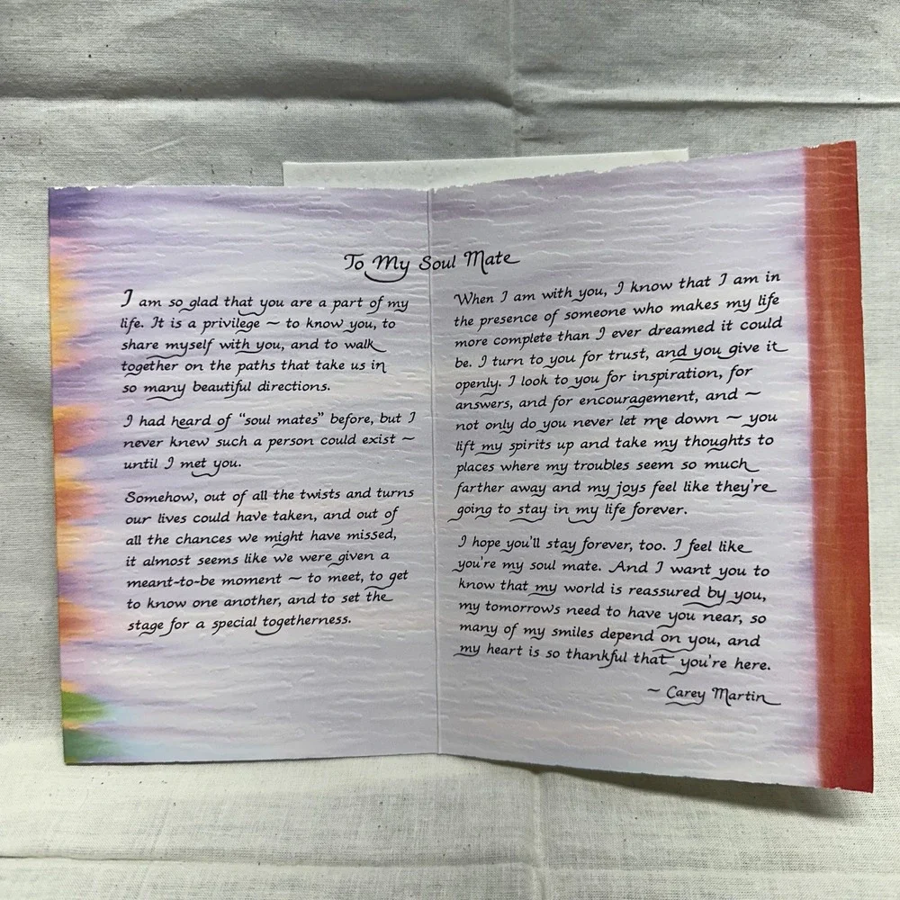Blue Mountain Arts Occasion Gallerie‎ Greeting Cards Set of 8 Marriage Soul Mate